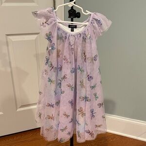 Zunie Lavender Dress with Multicolor Butterflies
